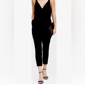 Banana Republic Black Velvet Jumpsuit